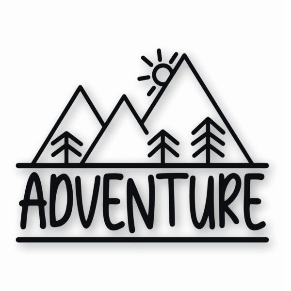 Adventure Logo Hiking Camping Travel - Vinyl Decal Sticker - CHOOSE Size & Color