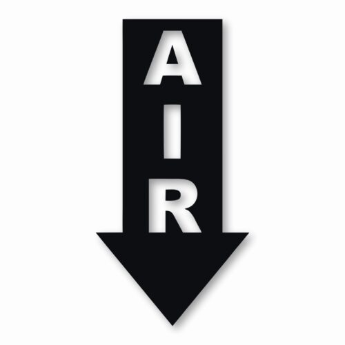 10-238.jpg Air Arrow Down - Vinyl Decal Sticker - CHOOSE Size & Color