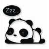 Panda Sleeping - Vinyl Decal Sticker - CHOOSE Size & Color