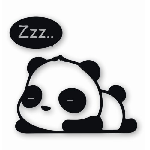 Panda Sleeping - Vinyl Decal Sticker - CHOOSE Size & Color