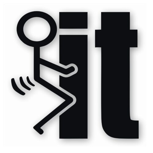 F*ck It Stick Figure - Vinyl Decal Sticker - CHOOSE Size & Color