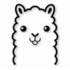 Llama Peeking - Vinyl Decal Sticker - CHOOSE Size & Color