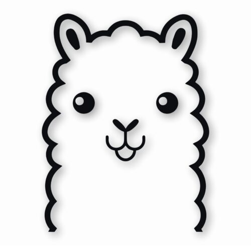 Llama Peeking - Vinyl Decal Sticker - CHOOSE Size & Color