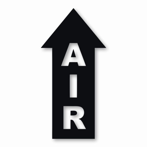 Air Arrow Up - Vinyl Decal Sticker - CHOOSE Size & Color