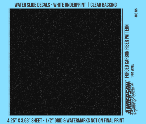 ASG Waterslide Decals - 1/64 Forged Carbon Fiber Pattern