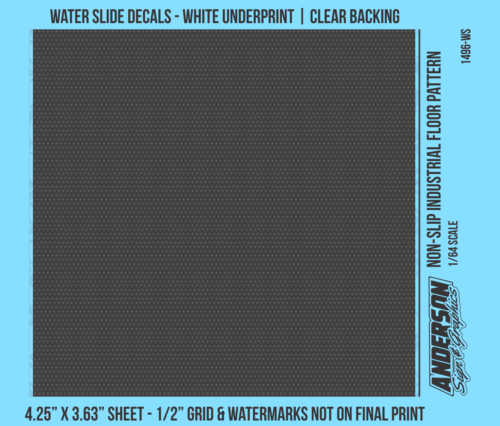 ASG Waterslide Decals - 1/64 Non-Slip Industrial Floor Pattern