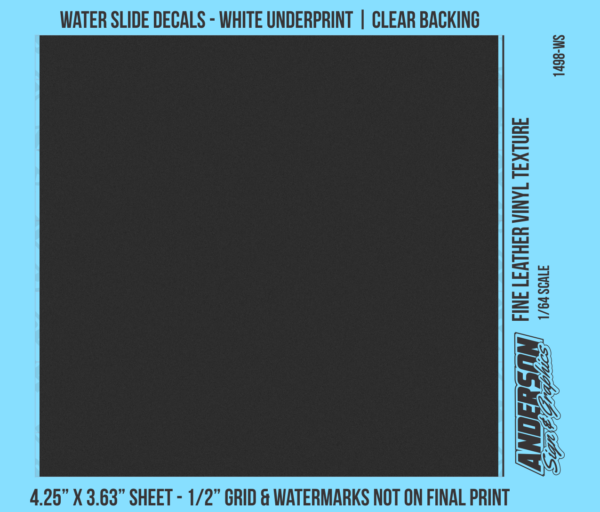 ASG Waterslide Decals - 1/64 Fine Leather Vinyl Texture