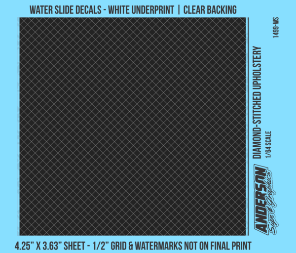 ASG Waterslide Decals - 1/64 Diamond-Stitched Upholstery