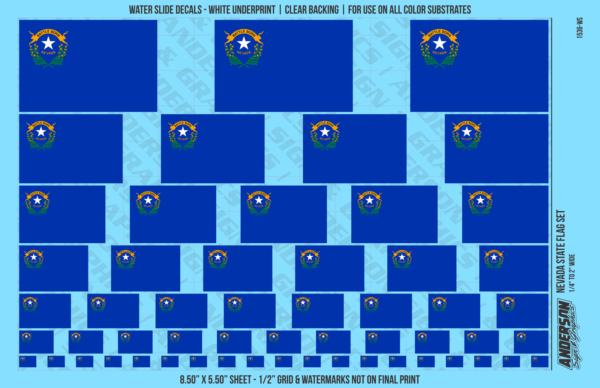 10-379.png ASG Waterslide Decals - Nevada State Flag Set