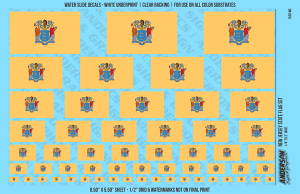 10-381.png ASG Waterslide Decals - New Jersey State Flag Set