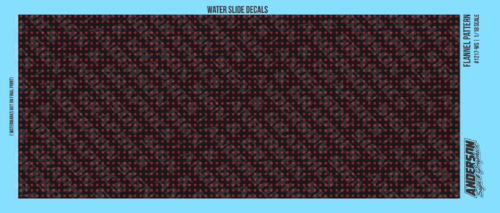 ASG 1/18 Scale Plaid Tartan Shirt Kilt Pattern Waterslide Decal 3.75 Inch Figure