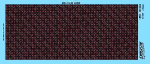 ASG 1/18 Scale Plaid Tartan Shirt Kilt Pattern Waterslide Decal 3.75 Inch Figure