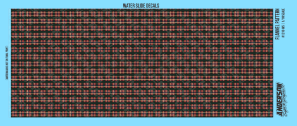 ASG 1/18 Scale Plaid Tartan Shirt Kilt Pattern Waterslide Decal 3.75 Inch Figure