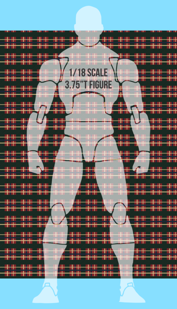 ASG 1/18 Scale Plaid Tartan Shirt Kilt Pattern Waterslide Decal 3.75 Inch Figure