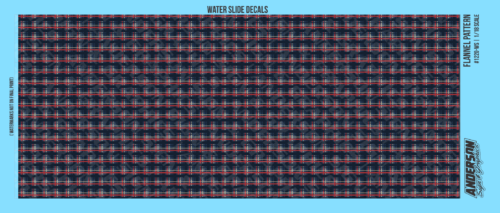 ASG 1/18 Scale Plaid Tartan Shirt Kilt Pattern Waterslide Decal 3.75 Inch Figure