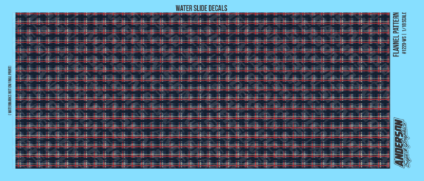 ASG 1/18 Scale Plaid Tartan Shirt Kilt Pattern Waterslide Decal 3.75 Inch Figure