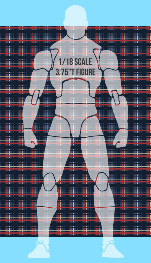 ASG 1/18 Scale Plaid Tartan Shirt Kilt Pattern Waterslide Decal 3.75 Inch Figure