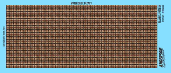 ASG 1/18 Scale Plaid Tartan Shirt Kilt Pattern Waterslide Decal 3.75 Inch Figure