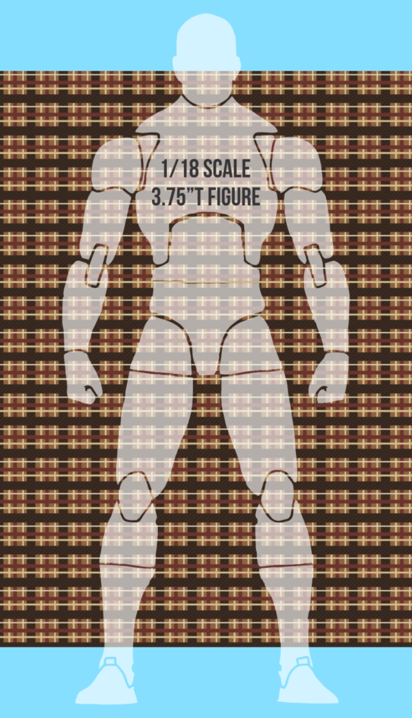 ASG 1/18 Scale Plaid Tartan Shirt Kilt Pattern Waterslide Decal 3.75 Inch Figure