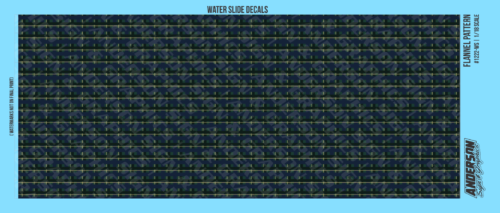 ASG 1/18 Scale Plaid Tartan Shirt Kilt Pattern Waterslide Decal 3.75 Inch Figure