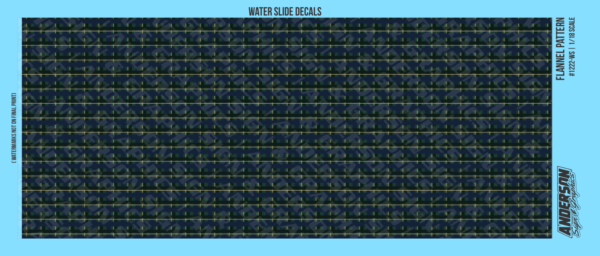 ASG 1/18 Scale Plaid Tartan Shirt Kilt Pattern Waterslide Decal 3.75 Inch Figure