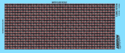 ASG 1/18 Scale Plaid Tartan Shirt Kilt Pattern Waterslide Decal 3.75 Inch Figure