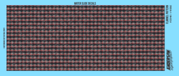 ASG 1/18 Scale Plaid Tartan Shirt Kilt Pattern Waterslide Decal 3.75 Inch Figure