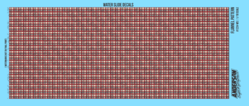 ASG 1/18 Scale Plaid Tartan Shirt Kilt Pattern Waterslide Decal 3.75 Inch Figure
