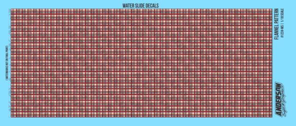 ASG 1/18 Scale Plaid Tartan Shirt Kilt Pattern Waterslide Decal 3.75 Inch Figure