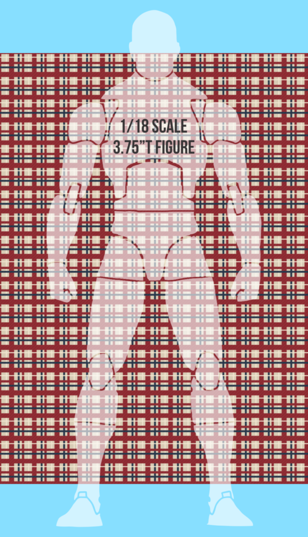 ASG 1/18 Scale Plaid Tartan Shirt Kilt Pattern Waterslide Decal 3.75 Inch Figure