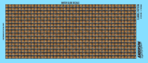 ASG 1/18 Scale Plaid Tartan Shirt Kilt Pattern Waterslide Decal 3.75 Inch Figure