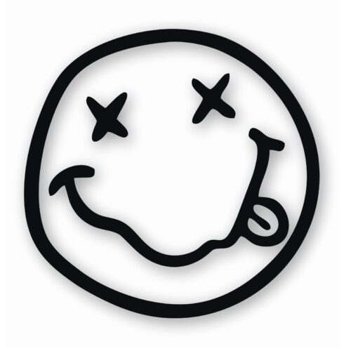 10-56.jpg Nirvana Smiley Face - Vinyl Decal Sticker - CHOOSE Size & Color