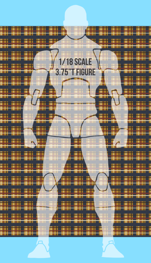 ASG 1/18 Scale Plaid Tartan Shirt Kilt Pattern Waterslide Decal 3.75 Inch Figure
