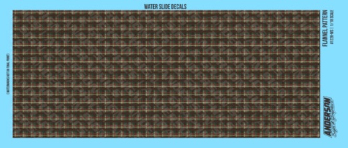 ASG 1/18 Scale Plaid Tartan Shirt Kilt Pattern Waterslide Decal 3.75 Inch Figure