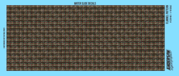 ASG 1/18 Scale Plaid Tartan Shirt Kilt Pattern Waterslide Decal 3.75 Inch Figure