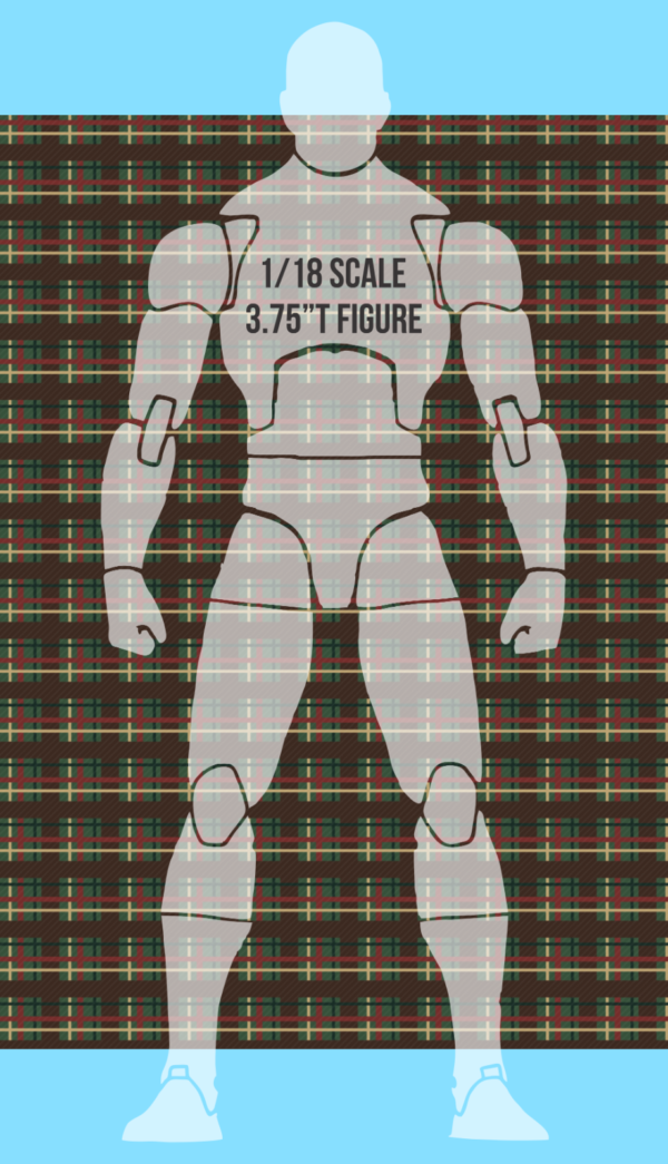 ASG 1/18 Scale Plaid Tartan Shirt Kilt Pattern Waterslide Decal 3.75 Inch Figure