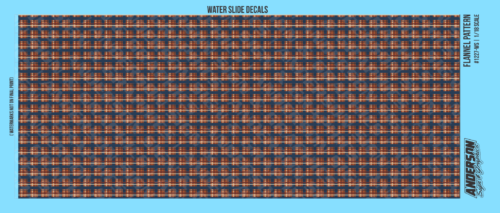 ASG 1/18 Scale Plaid Tartan Shirt Kilt Pattern Waterslide Decal 3.75 Inch Figure