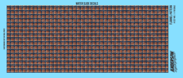 ASG 1/18 Scale Plaid Tartan Shirt Kilt Pattern Waterslide Decal 3.75 Inch Figure