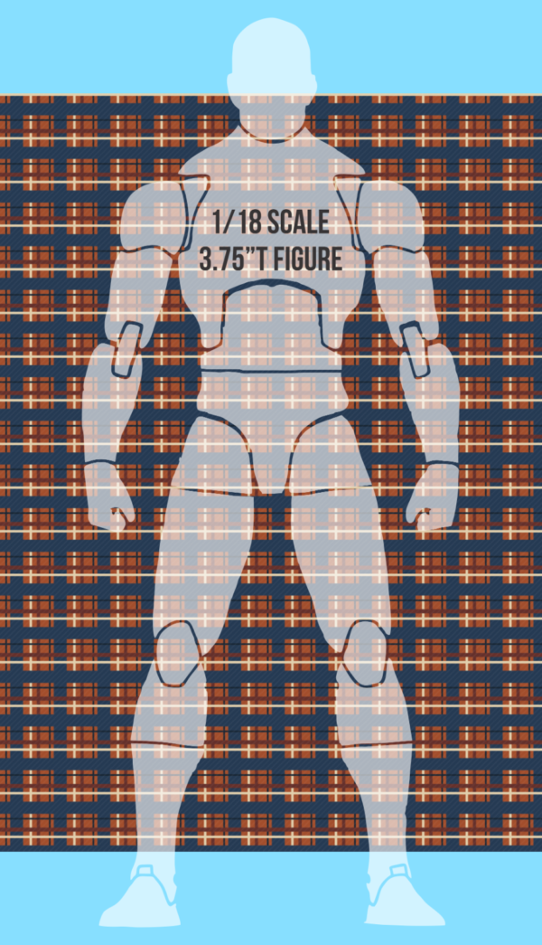 ASG 1/18 Scale Plaid Tartan Shirt Kilt Pattern Waterslide Decal 3.75 Inch Figure