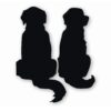 Two Golden Retriever Dogs Silhouette - Vinyl Decal Sticker - CHOOSE Size & Color