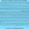 ASG Waterslide Decals - Retro Script Lettering Numbers 3/16"