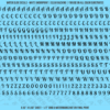 ASG Waterslide Decals - Retro Script Lettering Numbers 1/4"