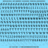 ASG Waterslide Decals - Retro Script Lettering Numbers 5/16"