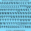 ASG Waterslide Decals - Retro Script Lettering Numbers 1/2"