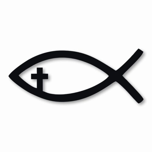 Jesus Fish Church God Religious - Vinyl Decal Sticker - CHOOSE Size & Color