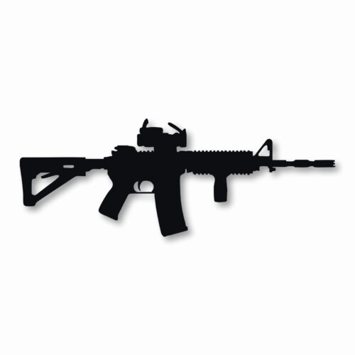 AR-15 Silhouette 2nd Amendment - Vinyl Decal Sticker - CHOOSE Size & Color