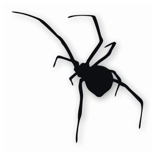 Black Widow Spider Silhouette - Vinyl Decal Sticker - CHOOSE Size & Color