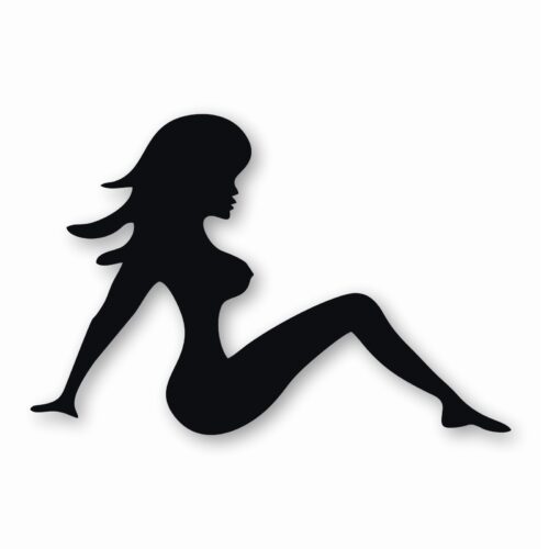 Mudflap Girl Silhouette Trucker  - Vinyl Decal Sticker - CHOOSE Size & Color