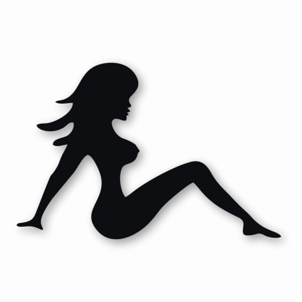 Mudflap Girl Silhouette Trucker  - Vinyl Decal Sticker - CHOOSE Size & Color