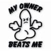 My Ownr Beats Me Penis Funny - Vinyl Decal Sticker - CHOOSE Size & Color
